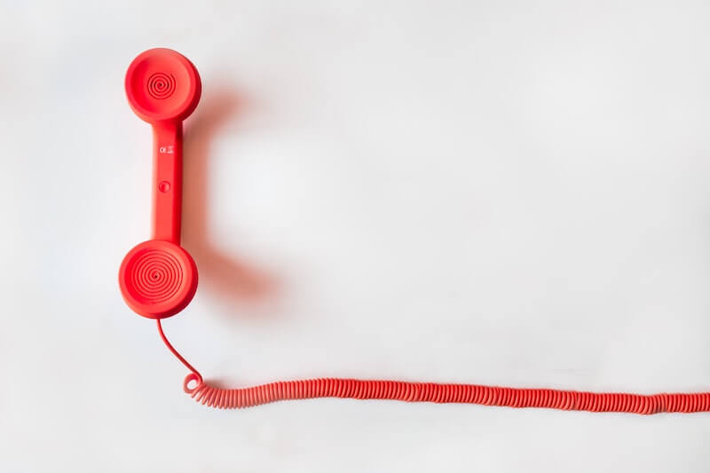 Picture of a red phone